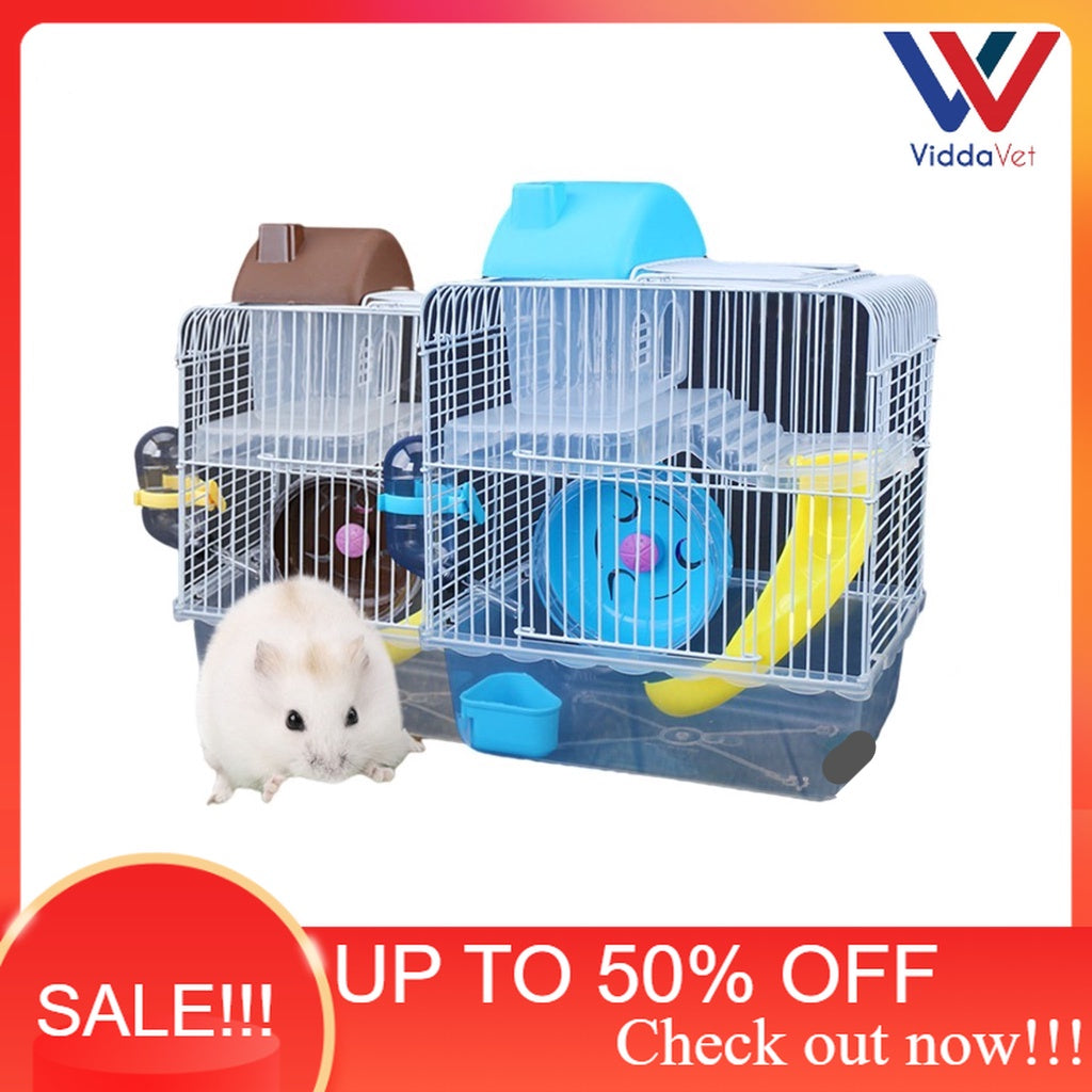 Pet Hamster Cage (Yellow/ Pink/ Blue/ Coffee)