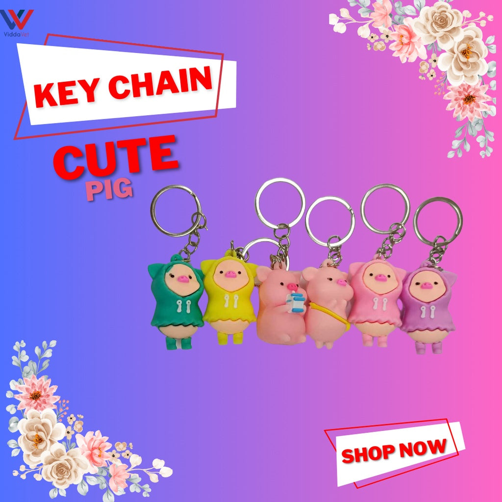 Cute Pig Keychain