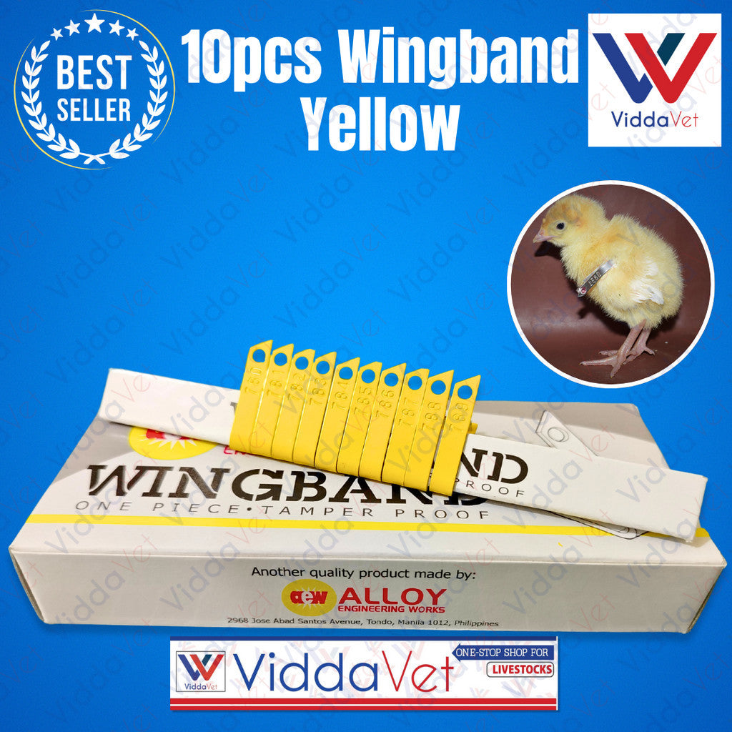 Wing Bands Yellow 10pcs