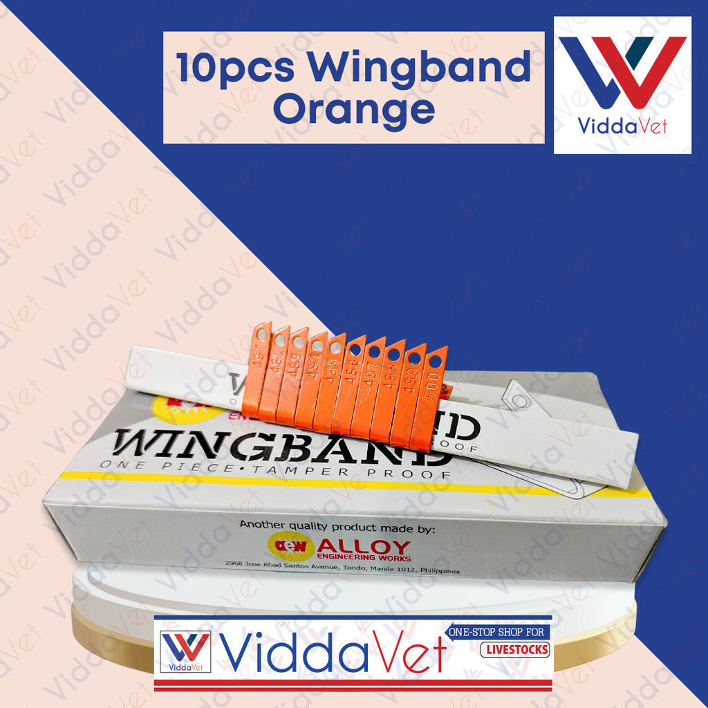 Wing Bands Orange 10pcs