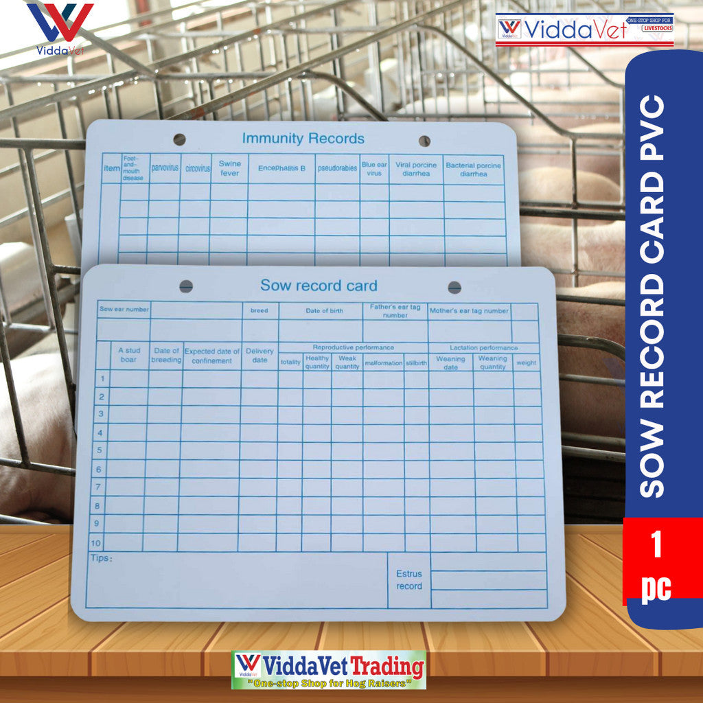 Sow Record Card PVC
