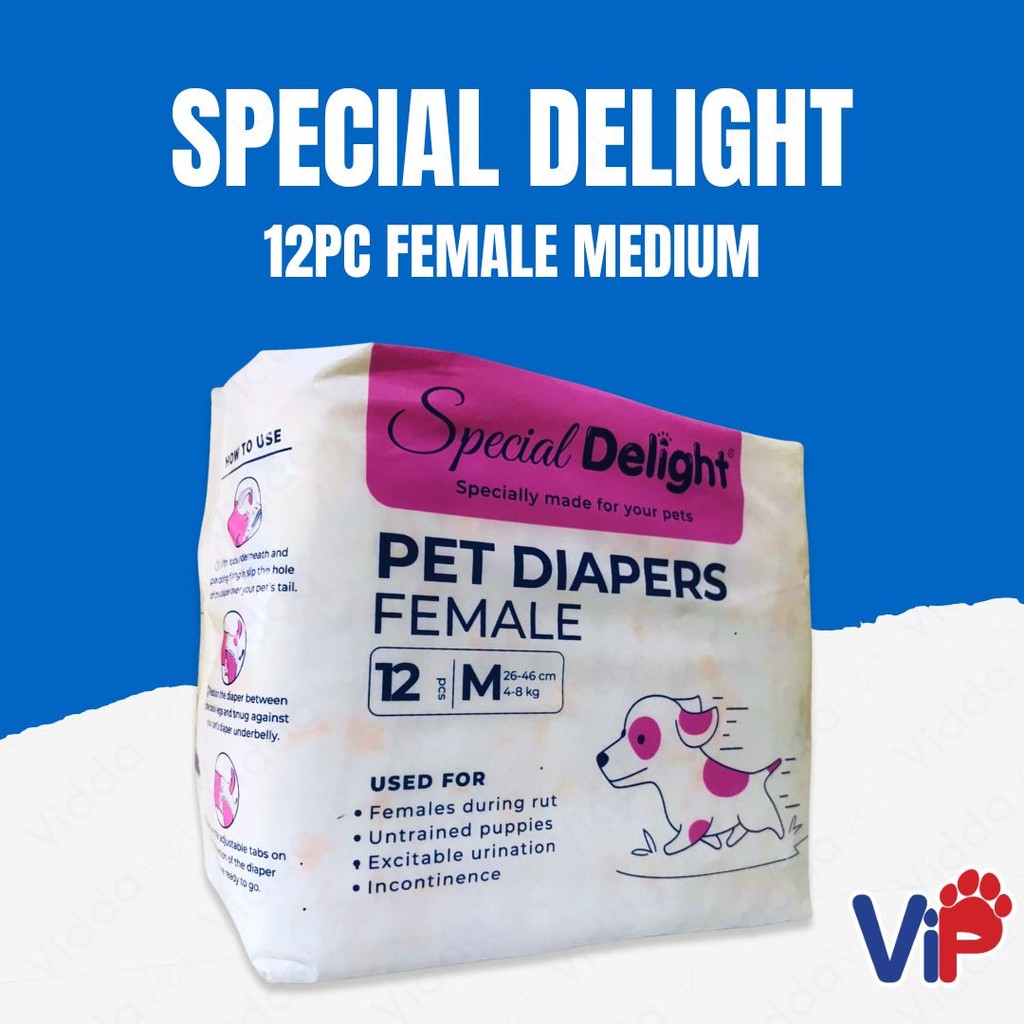 Special Delight Medium Female Pet Diapers 12pcs