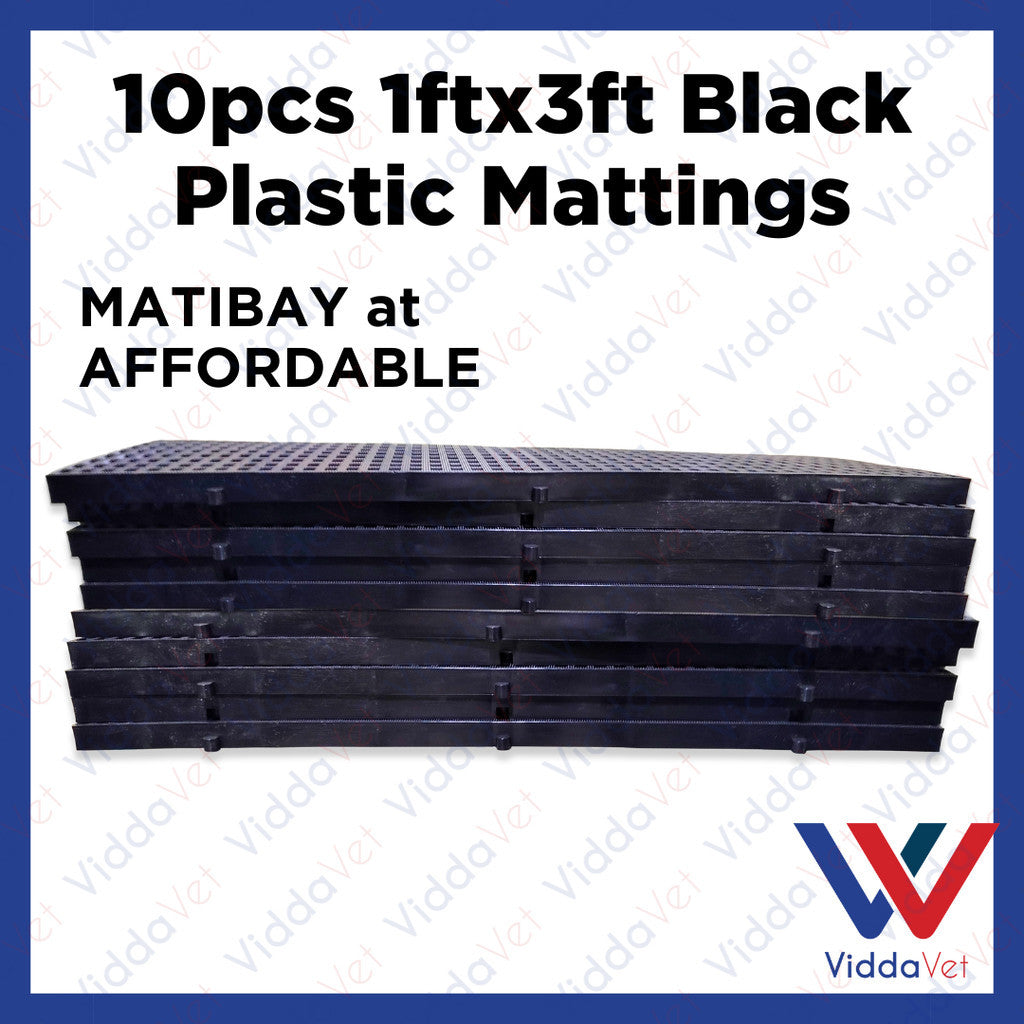 Plastic Mattings Black 1x3 10pcs