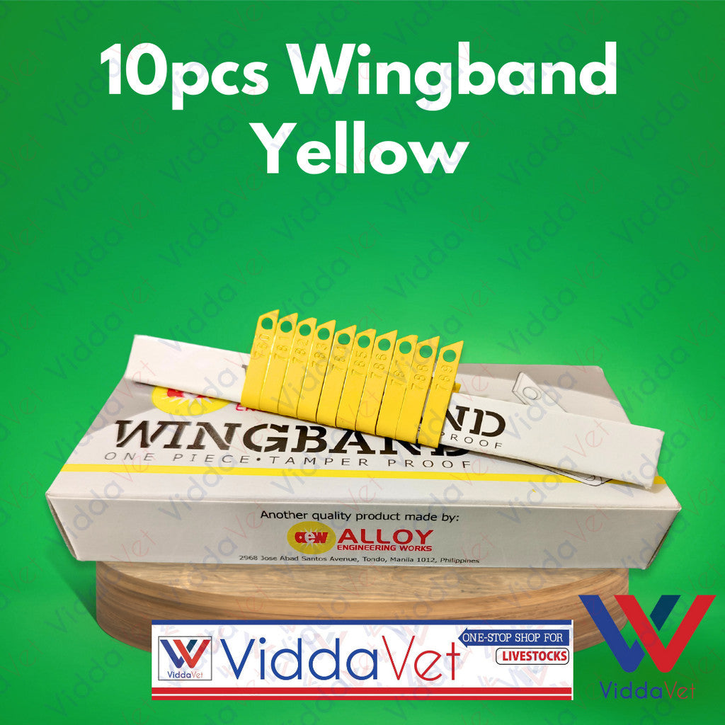 Wing Bands Yellow 10pcs