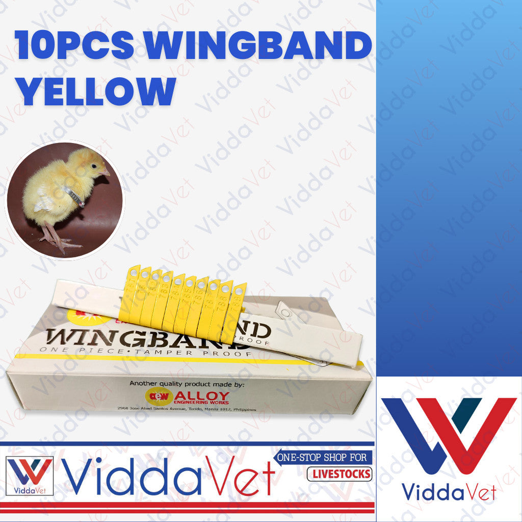 Wing Bands Yellow 10pcs