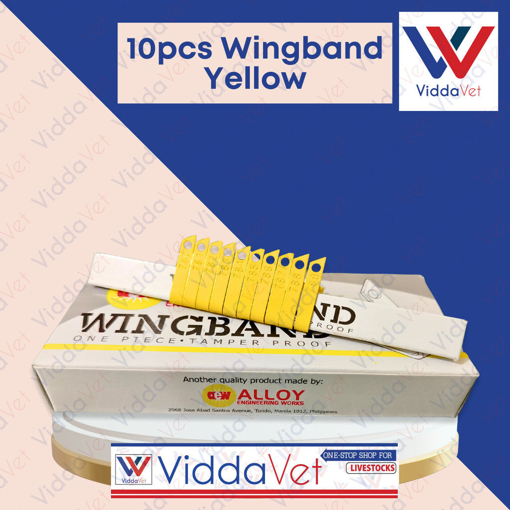 Wing Bands Yellow 10pcs