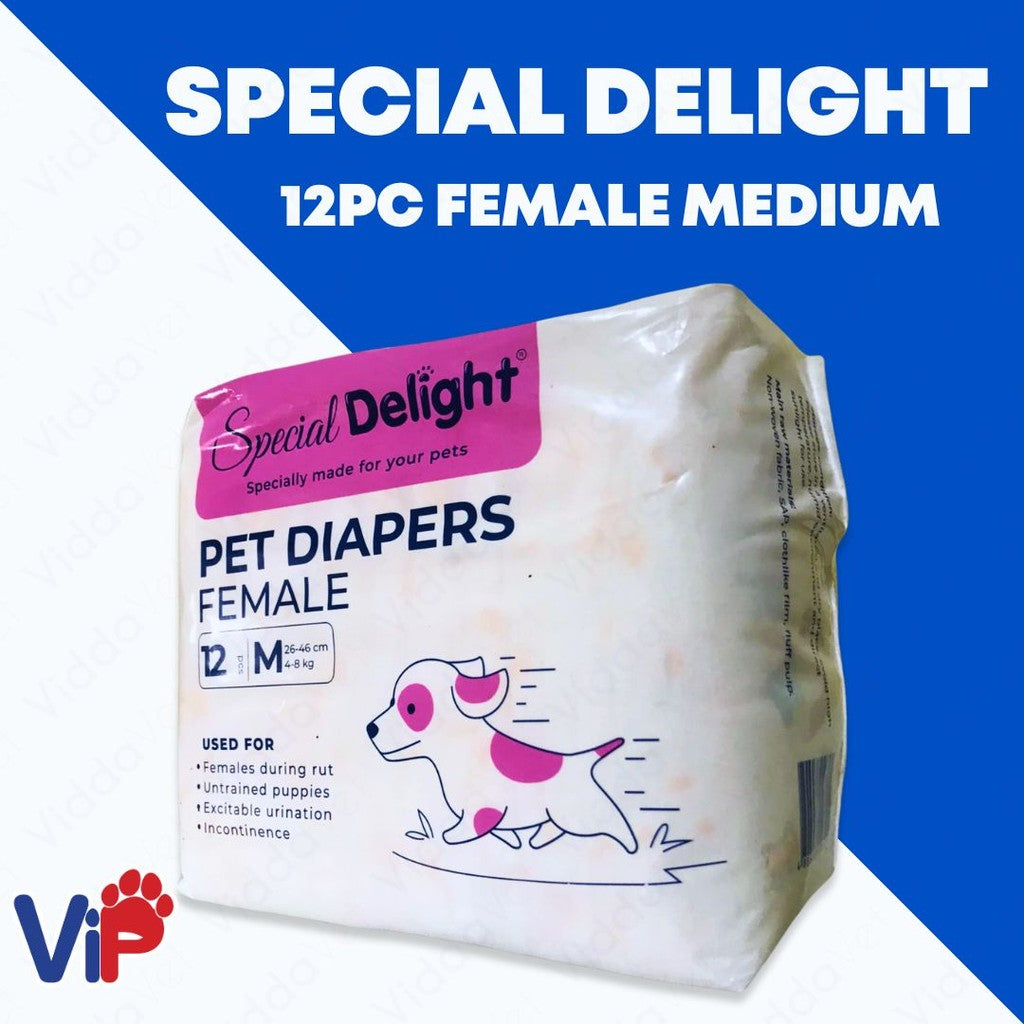 Special Delight Medium Female Pet Diapers 12pcs