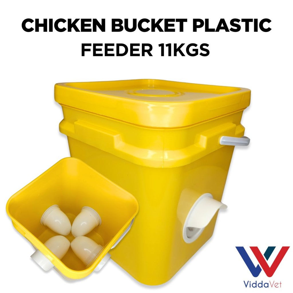 Chicken Bucket Plastic Feeder 11KGS