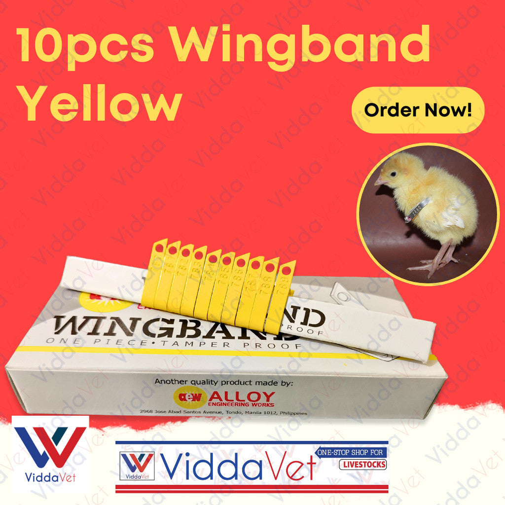 Wing Bands Yellow 10pcs