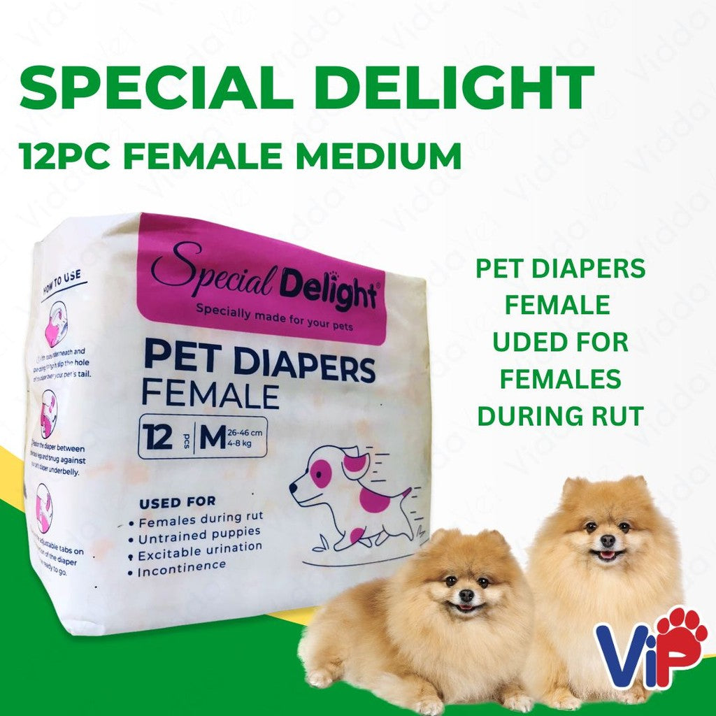 Special Delight Medium Female Pet Diapers 12pcs