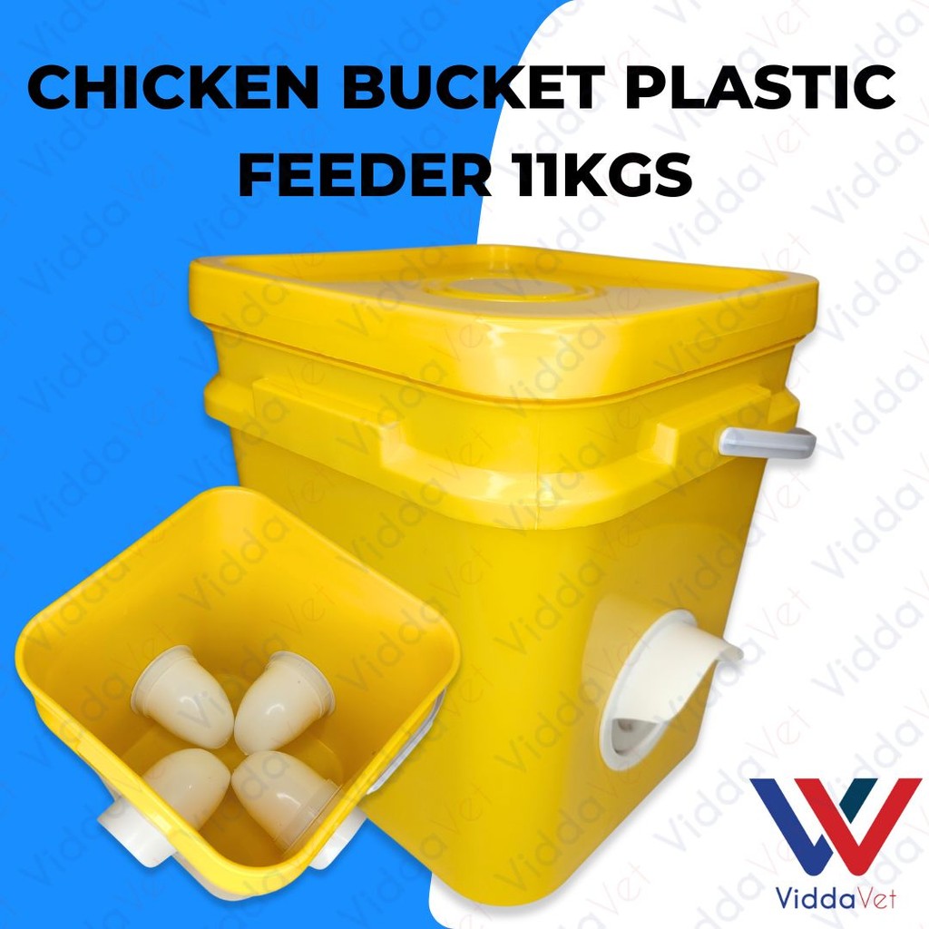 Chicken Bucket Plastic Feeder 11KGS