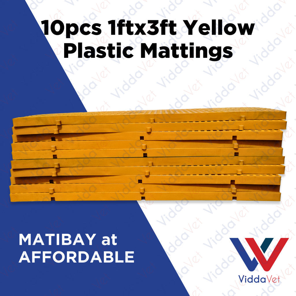 Plastic Mattings Yellow Golden Matt 1x3 10pcs
