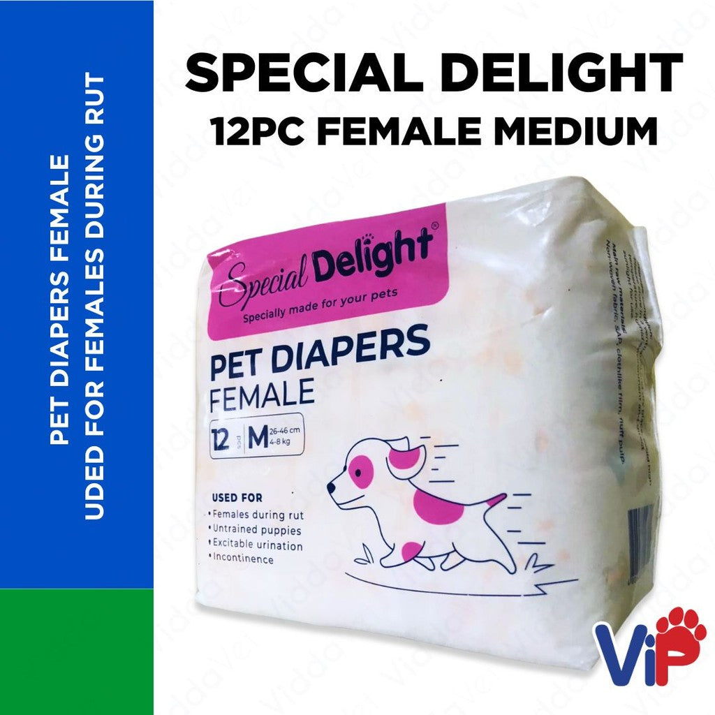 Special Delight Medium Female Pet Diapers 12pcs