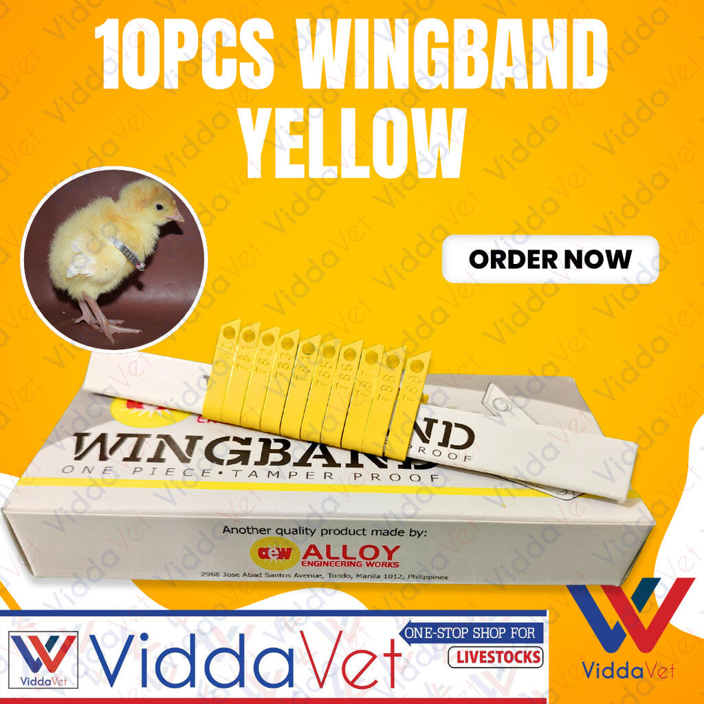 Wing Bands Yellow 10pcs