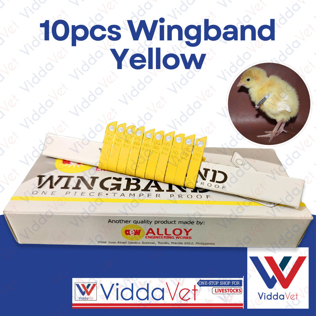 Wing Bands Yellow 10pcs
