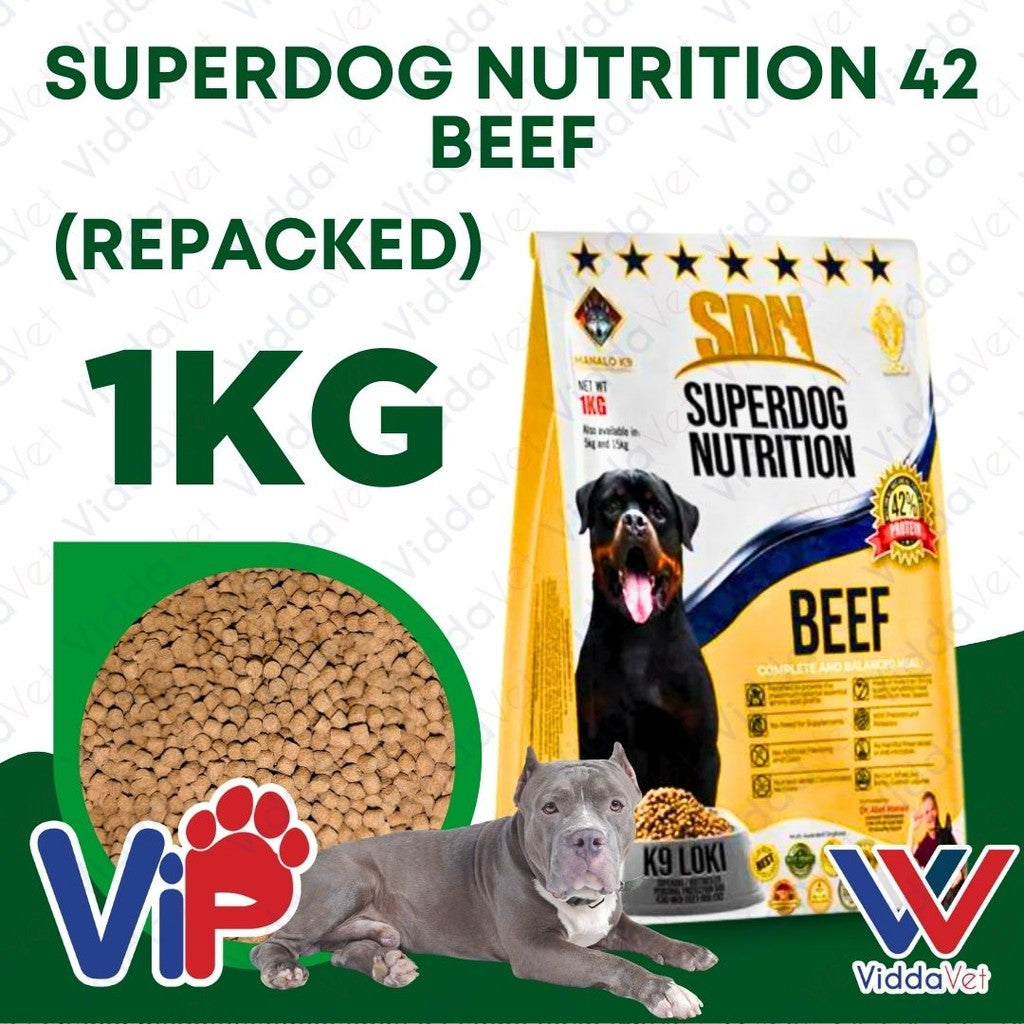 Wholesome Goodness with SDN BEEF 1KL Dog Food Fuel Your Dog's Adventure For All Ages Superdog 1 kg
