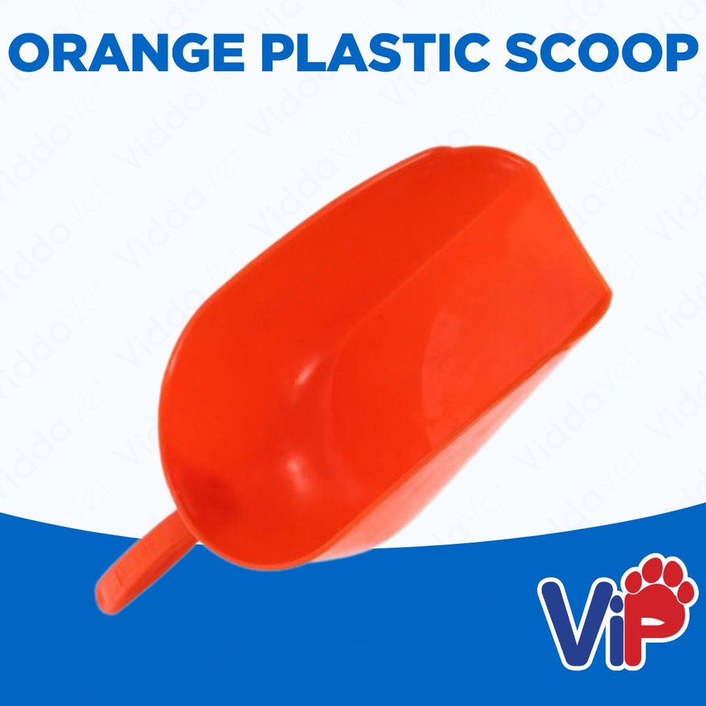 Orange Plastic Scooper Multi-use Poultry Food