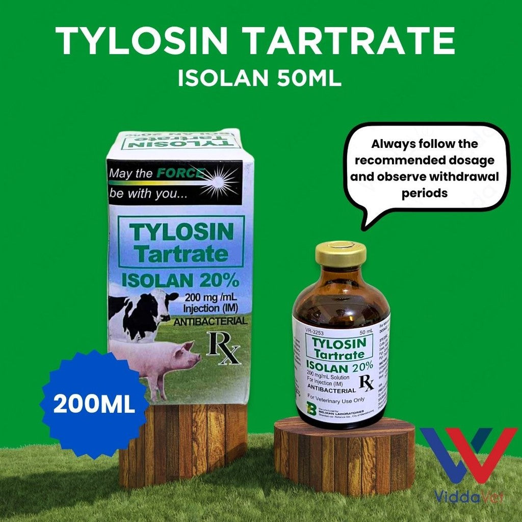 Tylosin Tartrate Isolan 20% 50ml