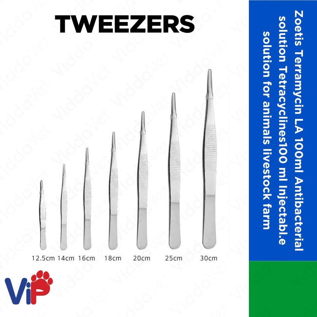 Tweezers 12.5cm/14cm/16cm/20cm/25cm Stainless Steel Medical Precision Straight Forceps