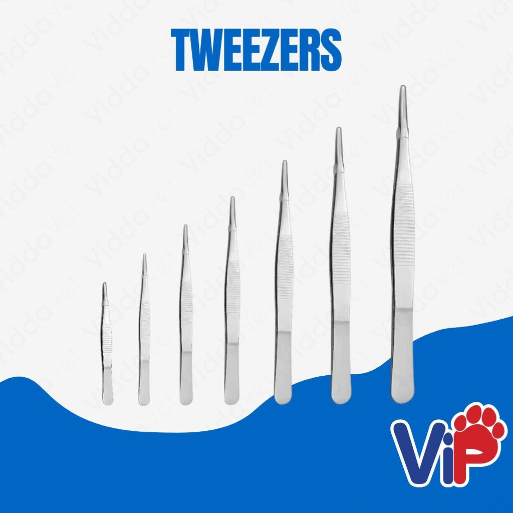 Tweezers 12.5cm/14cm/16cm/20cm/25cm Stainless Steel Medical Precision Straight Forceps