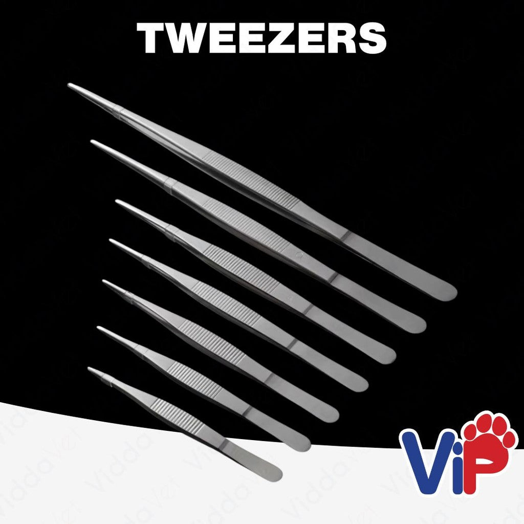 Tweezers 12.5cm/14cm/16cm/20cm/25cm Stainless Steel Medical Precision Straight Forceps