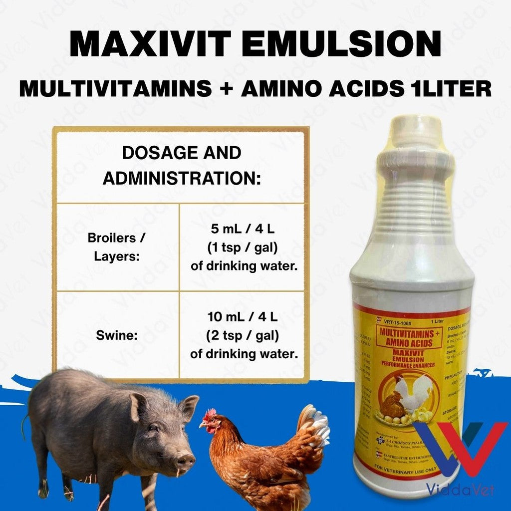 Maxivit Emulsion Multivitamins + Amino Acids 1 Liter