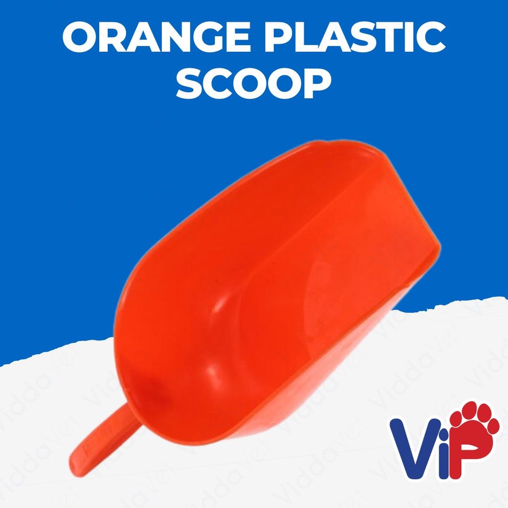 Orange Plastic Scooper Multi-use Poultry Food
