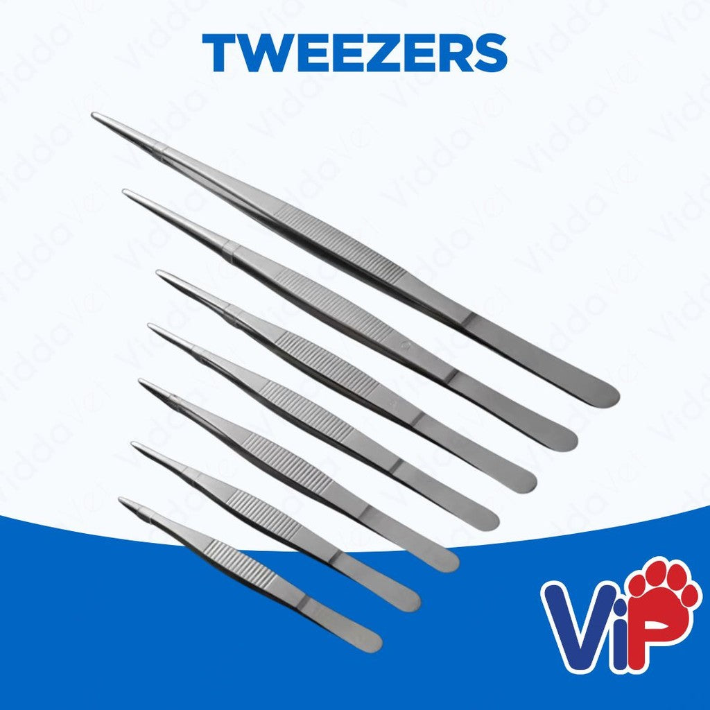 Tweezers 12.5cm/14cm/16cm/20cm/25cm Stainless Steel Medical Precision Straight Forceps