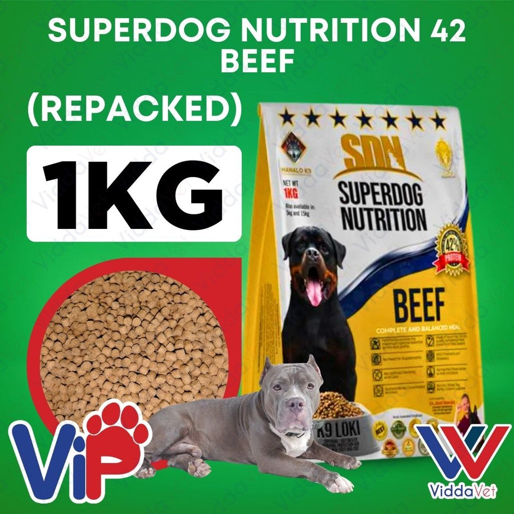Wholesome Goodness with SDN BEEF 1KL Dog Food Fuel Your Dog's Adventure For All Ages Superdog 1 kg