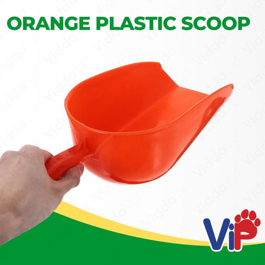 Orange Plastic Scooper Multi-use Poultry Food