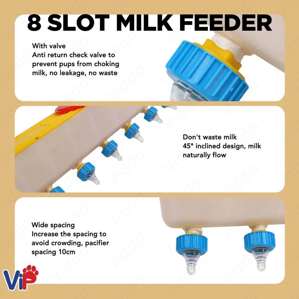 8 Slot Milk Feeder for Animals