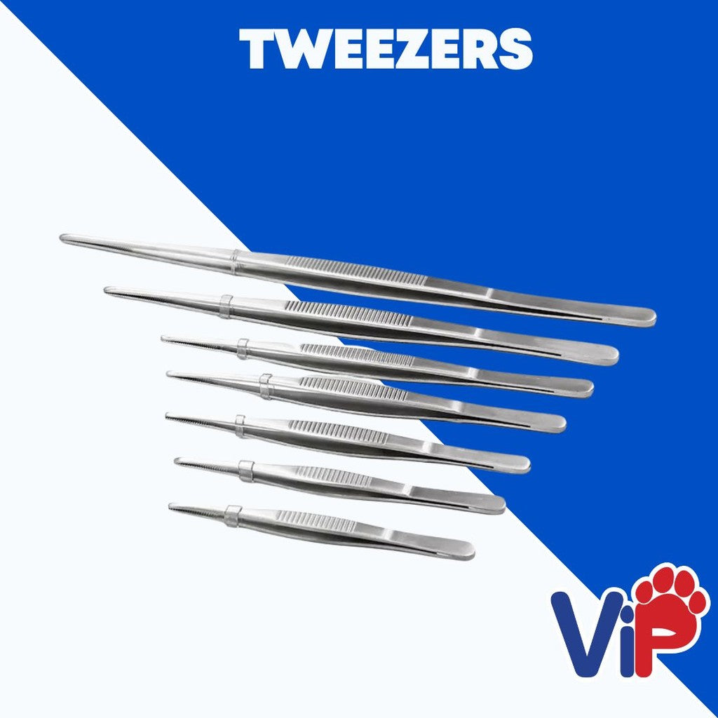 Tweezers 12.5cm/14cm/16cm/20cm/25cm Stainless Steel Medical Precision Straight Forceps