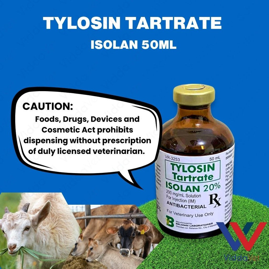 Tylosin Tartrate Isolan 20% 50ml