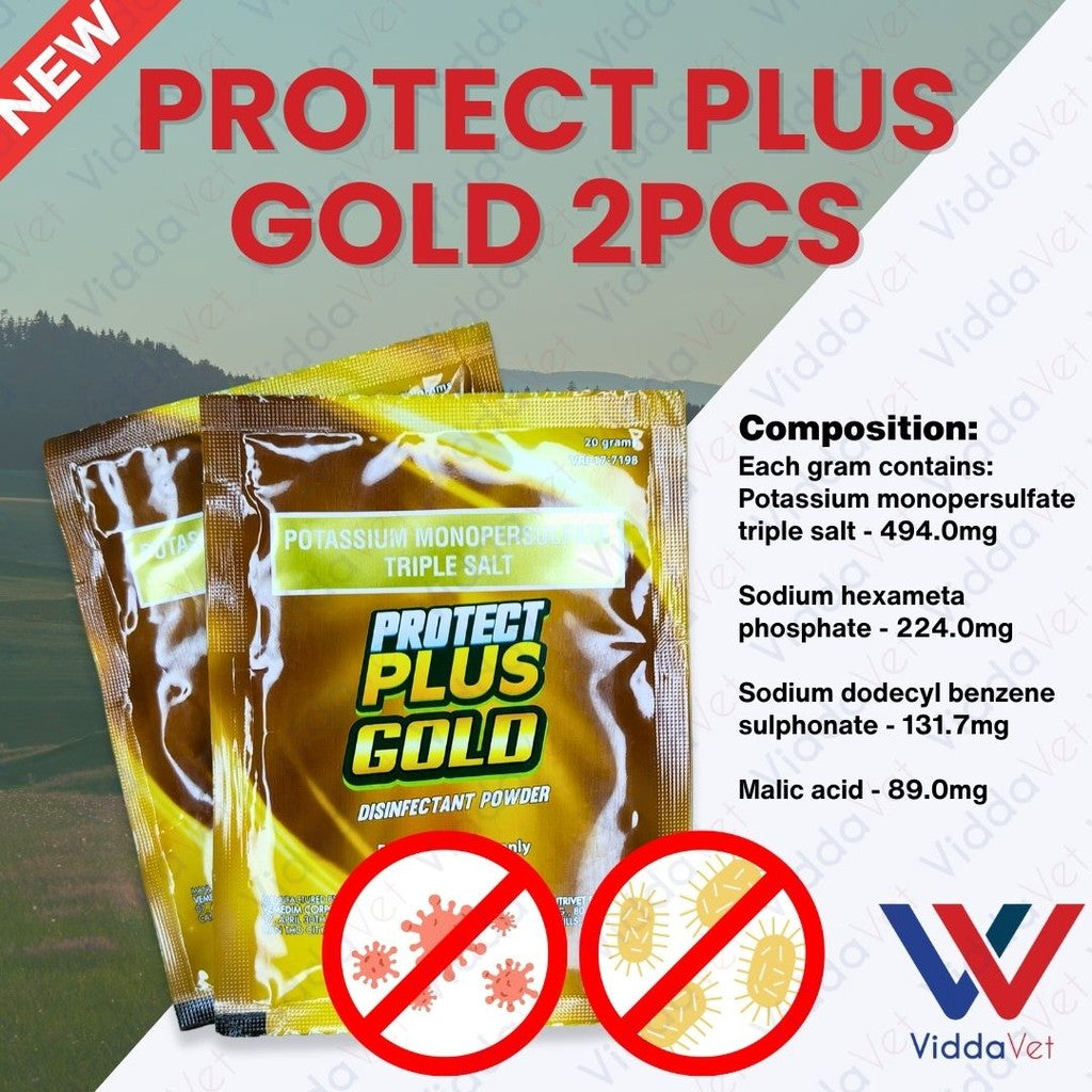2PCS 20g Protect Plus Gold Disinfectant Powder for piggery farm house Eco Protect Disinfectant