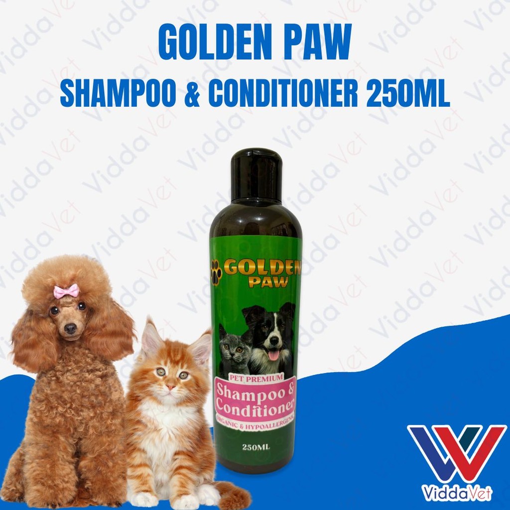 Golden Paw 2-in-1 Pet Shampoo & Conditioner 250ML