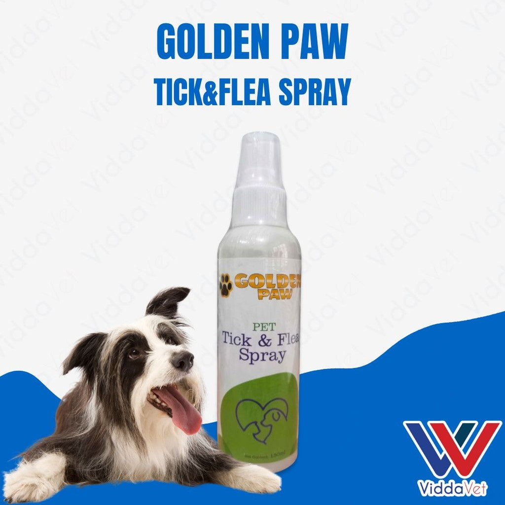 Golden Paw Tick & Flea Spray 150mL