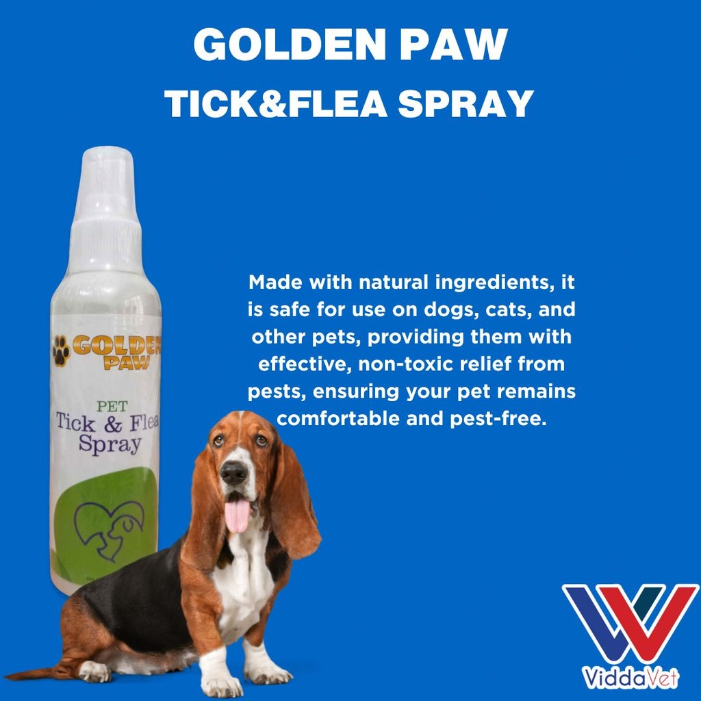 Golden Paw Tick & Flea Spray 150mL