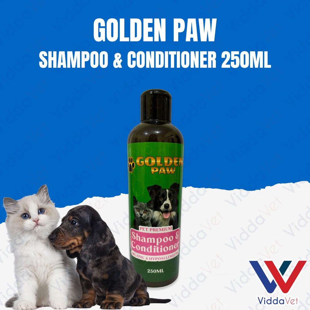 Golden Paw 2-in-1 Pet Shampoo & Conditioner 250ML