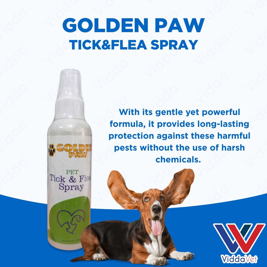 Golden Paw Tick & Flea Spray 150mL
