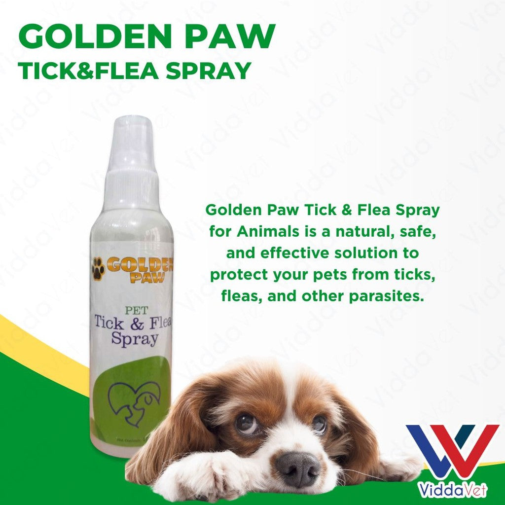 Golden Paw Tick & Flea Spray 150mL