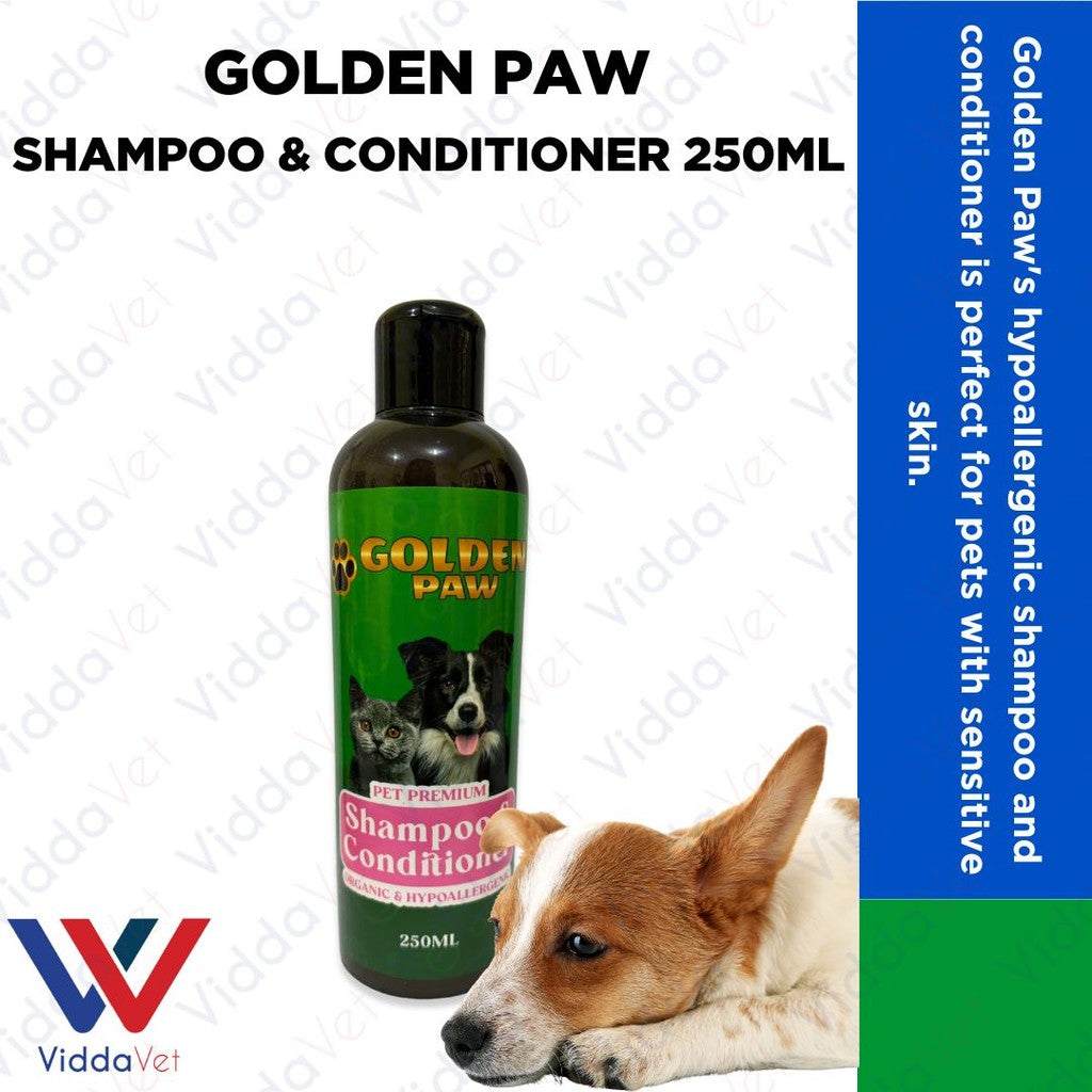 Golden Paw 2-in-1 Pet Shampoo & Conditioner 250ML