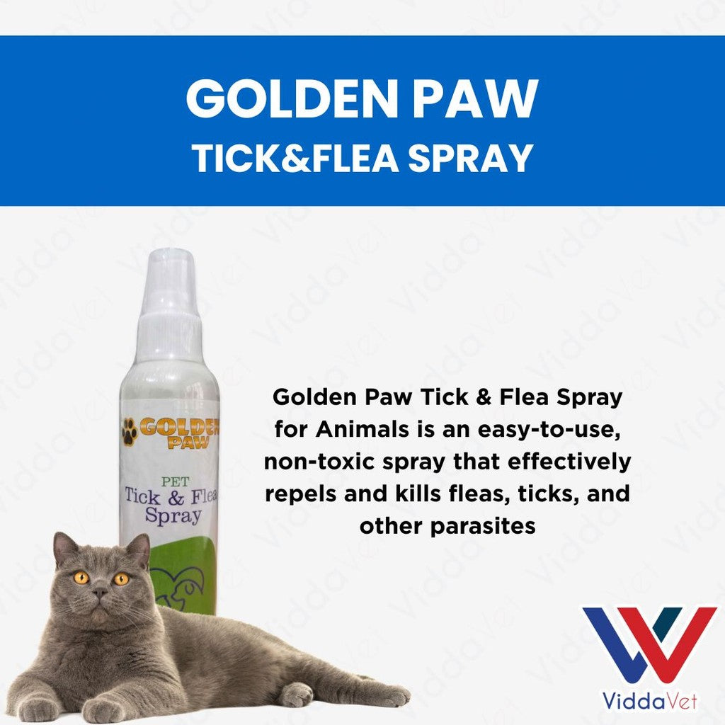 Golden Paw Tick & Flea Spray 150mL