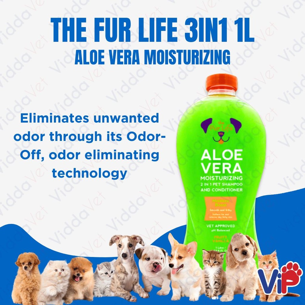 The Fur Life 3-in-1 Aloe Vera Moisturizing Dog Shampoo 1L