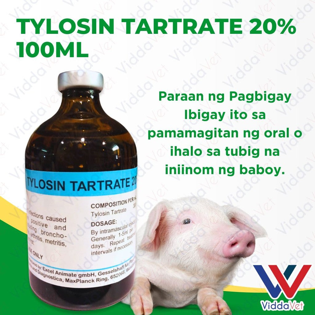 1 bot Tylosin 20% 100ml for animals made in Germany anti pagtatae sa baboy tylosin tartrate 20%