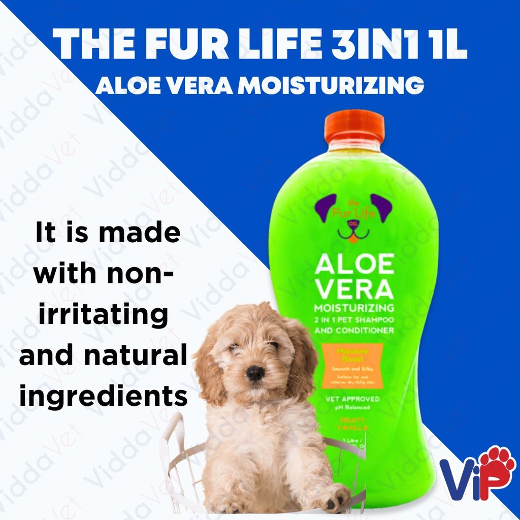 The Fur Life 3-in-1 Aloe Vera Moisturizing Dog Shampoo 1L
