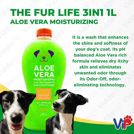 The Fur Life 3-in-1 Aloe Vera Moisturizing Dog Shampoo 1L
