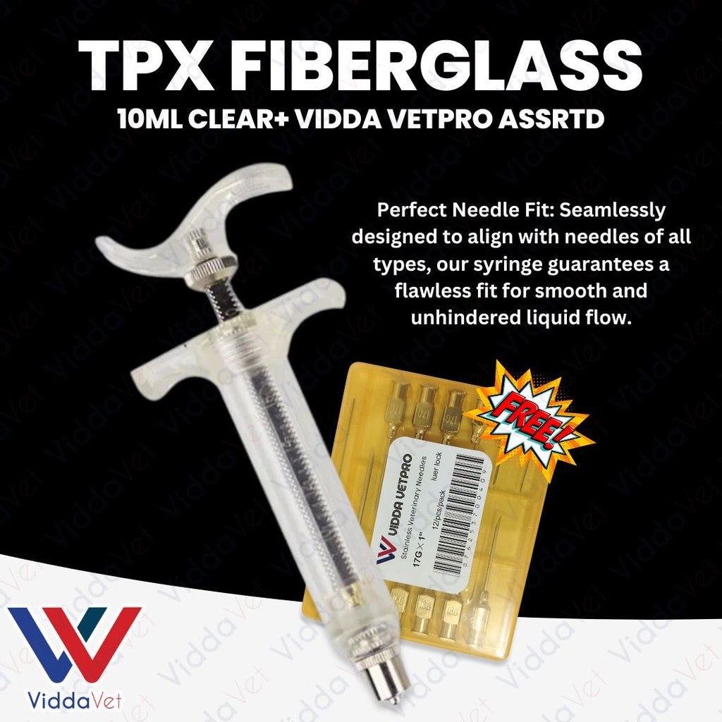 10mL Fiberglass Syringe with Vidda Vetpro Needles