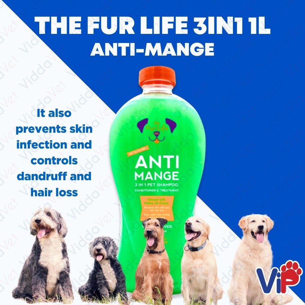 The Fur Life 3 in 1 Anti-Mange Shampoo 1L