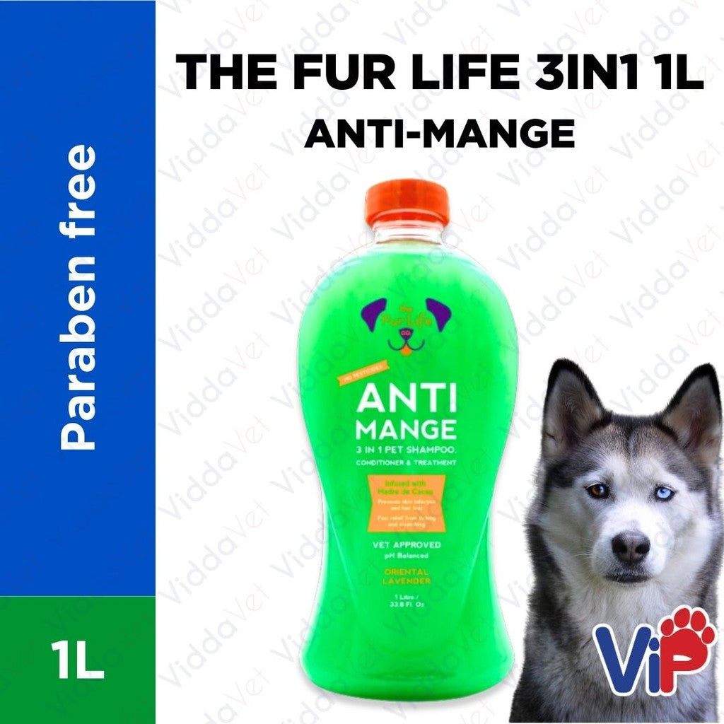The Fur Life 3 in 1 Anti-Mange Shampoo 1L