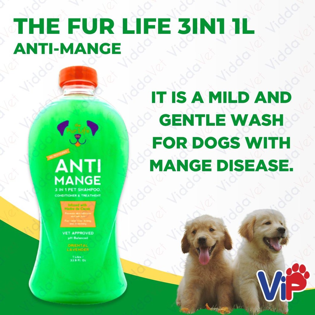 The Fur Life 3 in 1 Anti-Mange Shampoo 1L